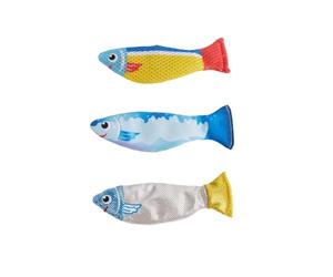 FOFOS | Juguete de Peluche | Juguete Interactivo | Rascador | con Catnip | Colección Limitada de Sardinas - para Gatos (Pack 3 Cat Toy)