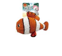 FOFOS Juguete de Peluche para Perros - con Sonajero Interior, Tela Reforçada, Lavable a Máquina y Juguete para la Limpieza de Dientes para Perros (Pez Payaso)
