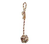 FOFOS Juguete para Perros con Cuerda Trenzada - Multicolor, Juguetes de Cuerda de Mezcla de Algodón, Yute y Poliéster para Perros, Juguete Interactivo para Tirar, Dientes de Hilo (Cuerda con Pelota)
