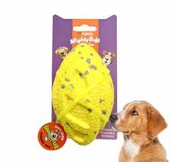 FOFOS Juguete para Perros Súper Duradero en Forma de Bola de Rugby - Amarillo, Juguetes Ligeros y Flotantes para Cachorros, Perros Grandes y Pequeños (5-30 kg)