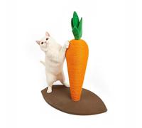 FOFOS rascador de Zanahoria para Gatos - Juguete para Gatos Ajustable Vertical y horizontalmente, Material de Cuerda de sisal Natural, Catnip en el Interior, fácil de Montar, para Todas Las Razas (M)