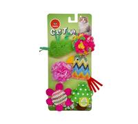 FOFOS | Set de 6 Juguetes con Formas Divertidas y Catnip | Colección Limitada Primavera - para Gatos (Set de 6 Juguetes con Catnip)