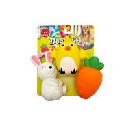 FOFOS Set de Juguetes de Látex - 3 Piezas con Sonido | Colección Limitada Primavera - para Perros (Conejo, Zanahoria y Pollito)