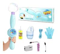 Fog Bubble Machine - Bubble Maker for Party Stage Effect | Ultrasonic Mist Generator with LED Light, Portable Electric Bubbles Fog Blower for Outdoor Celebration Halloween Wedding Use