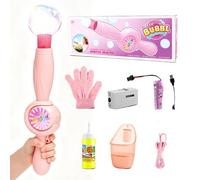 Fog Bubble Machine, Rechargeable Portable Bubble Maker with Light Effect Feature, Interactive Party Toy for Outdoor Events Backyard Park Playground Pool Festival Concert Photography Beach Fun Use