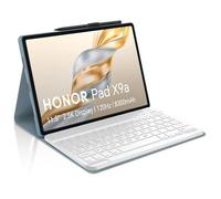 FOGARI Funda con teclado para Honor Pad X9a 2025 de 11,5 pulgadas, QWERTZ teclado magnético alemán extraíble, carcasa trasera de TPU suave para Honor Pad X9a, azul cielo