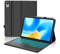 FOGARI Funda con teclado para Huawei Matepad 11.5 2023 con trackpad, iluminación de 7 colores, QWERTZ alemán magnético desmontable teclado Bluetooth para Huawei Matepad 11.5 2023, negro