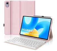 FOGARI Funda con teclado para Huawei Matepad 11.5 pulgadas 2023, QWERTZ teclado magnético alemán extraíble, carcasa trasera de TPU suave para Huawei Matepad 11.5 2023, rosa