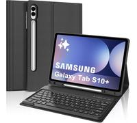 FOGARI Funda con teclado para Samsung Galaxy Tab S10 Plus 2024, funda de teclado con teclado magnético extraíble alemán Bluetooth para Samsung Galaxy Tab S10+ 12,4 pulgadas 2024, negro
