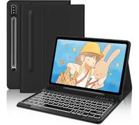 FOGARI Funda con teclado para Samsung Galaxy Tab S9 FE+/S9 FE Plus 12.4" 2023, teclado italiano QWERTY Bluetooth con portalápices para Samsung Tab S9+/S9 FE+ 12.4", negro