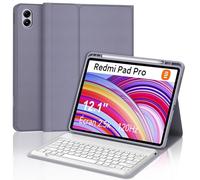 FOGARI Funda para teclado Xiaomi Redmi Pad Pro 12.1 - Xiaomi Pad Poco 12.1 pulgadas 2024, teclado magnético extraíble con diseño QWERTZ, funda con soporte para bolígrafo para Redmi Pad Pro 12.1, color