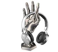 FOGARI Soporte para auriculares y controladores, Cyberpunk, soporte para auriculares para videojuegos, mesa para mando de PS5 o Xbox Controller Stand Series X|S (plateado)