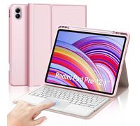 FOGARI Teclado con Trackpad para Redmi Pad Pro 12.1" 2024/Xiaomi Poco Pad 12.1, Funda para Redmi Pad Pro con Español Ñ Teclado Desmontable Inalámbrica para Tablet Xiaomi Redmi Pad Pro 12.1", Rosa