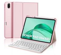 FOGARI Teclado para Honor Pad X8a/X8b 11" 2025 | Funda Honor Pad X8a/X8b con Español Ñ Teclado Bluetooth Magnético Desmontable para Tablet Honor Pad X8a/X8b 11", Rosa