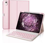 FOGARI Teclado para iPad Air 11 M3 2025/M2 2024, teclado retroiluminado italiano, Bluetooth extraíble funda con teclado para iPad Air 6 generación 11 pulgadas 2025/2024, rosa