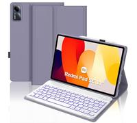 FOGARI Teclado para Redmi Pad SE 11" 2023, Funda Redmi Pad SE 11" con Teclado, Español Ñ Teclado Retroiluminado Bluetooth Magnético para Tablet Xiaomi Redmi Pad SE 11", Púrpura
