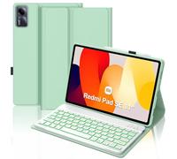 FOGARI Teclado para Redmi Pad SE 11" 2023, Funda Redmi Pad SE 11" con Teclado, Español Ñ Teclado Retroiluminado Bluetooth Magnético para Tablet Xiaomi Redmi Pad SE 11", Verde Claro