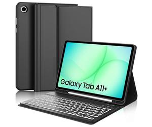 FOGARI Teclado para Samsung Tab A11 Plus 11" 2025 | Español Ñ Teclado Bluetooth Retroiluminado para Tablet Samsung Galaxy Tab A11+/A11 Plus 11" 2025 SM-X230/X235/X236B, Negro