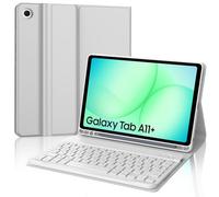 FOGARI Teclado para Samsung Tab A11 Plus 11" 2025 | Funda Tab A11+ con Español Ñ Teclado Bluetooth para Tablet Samsung A11+ Plus 11" 2025 SM-X230/X235/X236B, Gris Claro