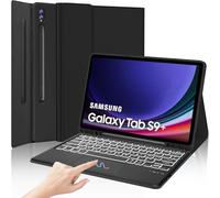 FOGARI Teclado para Samsung Tab S9 Ultra/S10 Ultra 14.6" 2023/2024 con Trackpad, retroiluminación de 7 colores, funda con teclado Bluetooth extraíble para Samsung Galaxy Tab S9 Ultra, negro
