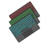 FOGARI Teclado Tablet Bluetooth 10" - AZERTY francés con retroiluminación teclado táctil ligero delgado teclado para iPad Samsung Galaxy Redmi/XiaomiPad HuaweiPad HonorPad, FireHD,Negro