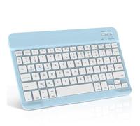 FOGARI Teclado Tableta Bluetooth 10 Pulgadas, Ligero Fino Keyboard | AZERTY - Teclado francés para iPad Samsung Redmi/XiaomiPad HuaweiPad HonorPad, Fire HD, para Android/iOS/Fire OS, color azul