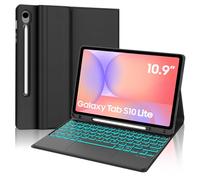 FOGARI Teclado Trackpad para Samsung Galaxy Tab S10 Lite AI Tablet 10.9" 2025/S10 FE, iluminación de teclado, inalámbrica, extraíble, multitáctil, Bluetooth, con funda delgada, color negro