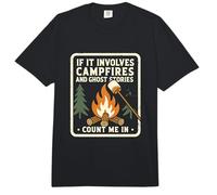 Fogatas Y Fantasmas Historias Amante Camping Entusiasta Comfort Colors Adult Heavyweight T-Shirt