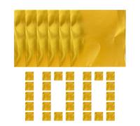 Foglio di Alluminio per Artigianato - (100 Fogli 10x10cm 70 Micron) Carta Lucida | Materiale Creativo per Incisione e Rilievo Artistico | Decorazione Progetti Scrapbooking Manicure | Foil Ri