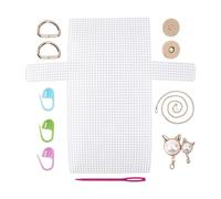 Foglio Di Rete Di Plastica Kit de bolsas ganchillo for tejer, hilos acrílicos, materiales for, hojas lona plástico malla en blanco Para Hacer Bolso