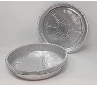 Foglish Home & Garden 25 x 29 cm 30,5 cm de papel de aluminio redondo para tartas, flan, quiche, bandeja para platos, barbacoa, 29 x 29 x 4 cm, freidora de aire, horno de cocina