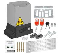 Fogmiea Set de accionamiento para puertas correderas 370W, accionamiento para puertas de garaje y accionamiento para puertas de batiente 800 kg, accionamiento de puerta eléctrico con 2 mandos a