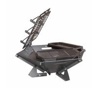 Fogón Novecento | El Centro de tus Reuniones al Aire Libre | Parrilla y Plancha Enlozada Incluidas | Resistente, Versátil y Portátil | Dimensiones: 90cm90cm74cm (Alturas Ajustables: 32cm y 40cm)