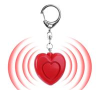 Fogukier Alarma De Seguridad Personal | 125dB Dispositivo De Defensa En Forma De Corazón,Llavero De Alarma De Seguridad con Luz | para Mujeres, Niñas, Niños, Ancianos, Caminar Solo, Aparcamiento,