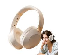 Fogukier Audífonos inalámbricos sobre la oreja, ligeros, estéreo, inalámbricos, con cancelación de ruido, plegables, para el hogar, teléfono celular, PC