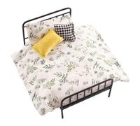 Fogukier Cama para Muñecas | Decoración Vintage Realista con Ropa de Cama y Almohada | Set De Muebles En Miniatura para Casita,para Niñas Juego de Vestir Historias y Sueños en Dormitorio Salón y