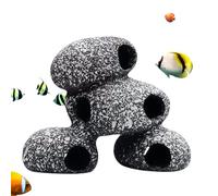 Fogukier Cueva para pecera | Decoración de estética Realista | Cueva de Acuario - para terrario, Agua Dulce, Agua Salada, camarones, Reptiles y Serpientes
