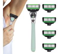 Fogukier Máquina De Afeitar Para Hombres - Acero Inoxidable Manual De 7 Capas - Maquinilla Afeitadora Corporal Y Facial Metálica | Para Viaje Diario De Mujer Esposo Novio Y Zona Bikini