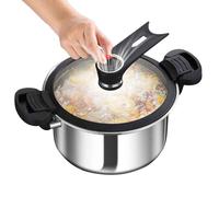 Fogukier Olla a presión de cocina, olla a presión de cocción rápida, multifuncional, accesorios de cocina de acero inoxidable para guisos, comer, frijoles, carne y sopa