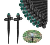 FOGWOWO 30 Pulverizadores De Riego Por Goteo Para Manguera De Riego De 1/4 Pulgadas, Aspersor Ajustable De 360 Grados A Estaca De 6,5 Pulgadas Para Sistema De Riego De Jardín