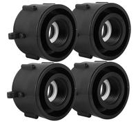 FOGWOWO 4 piezas Adaptador IBC 60 mm Rosca gruesa Importación a BSP 1" Accesorio para tanque IBC Válvula Conexión de manguera Conector de tubo para tanque de agua Barrica de lluvia, Contenedor