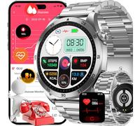 Fohatu Reloj Inteligente ECG Hombres í Spo2 Frecuencia Cardiaca, Rastreadores De Fitness con Llamadas Bluetooth