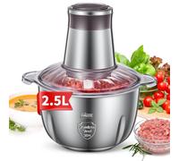 FOHERE 350W Picadora Eléctrica de Alimentos 3.5 L Trituradora de Alimentos de Acero Inoxidable, Picadora de Alimentos con 4 Cuchillas y 2 Velocidades Ideal para Cebolla, Calabaza, Carne, Hierbas