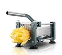FOHERE Cortador Patatas Fritas Manual, Cortador de Patatas Profesional Corta Patata Acero Inoxidable con Cuchillas De 12mm para Uso Doméstico y Comercial