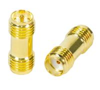 Fohevers 2 adaptadores coaxiales RP-SMA hembra a SMA hembra RF coaxial para antena, radio, enrutador WiFi, FPV Dron Mobile