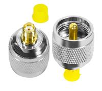 Fohevers 2 adaptadores de antena UHF macho a SMA hembra, UHF macho SO239 PL259, conector UHF a SMA antena RF adaptador coaxial para TV, dispositivos LAN inalámbricos, radios Wi-Fi, antena externa