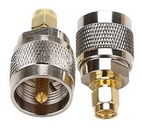 Fohevers 2 adaptadores de antena UHF SO239 PL259 macho a SMA macho, adaptador coaxial RF para TV, dispositivos LAN inalámbricos, radios Wi-Fi