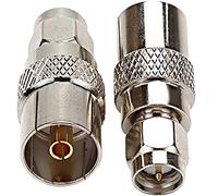 Fohevers 2 adaptadores de TV macho a SMA hembra SMA a conector de TV tipo TV RF adaptador coaxial para antena de TV CATV adaptador de antena satélite adaptador de cable extensible