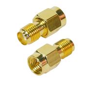 Fohevers 2 adaptadores SMA macho a SMA hembra, conector SMA RF coaxial adaptador para antena radio WiFi router FPV dron móvil