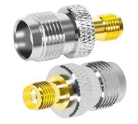 Fohevers 2 adaptadores TNC hembra a SMA hembra, conector adaptador coaxial RF SMA a TNC RF adaptador coaxial antena convertidor de prueba conector para radio CB de mano